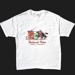 90s Vintage Medieval Times T-shirt Single Stitch Dinner & Tournament Knights.